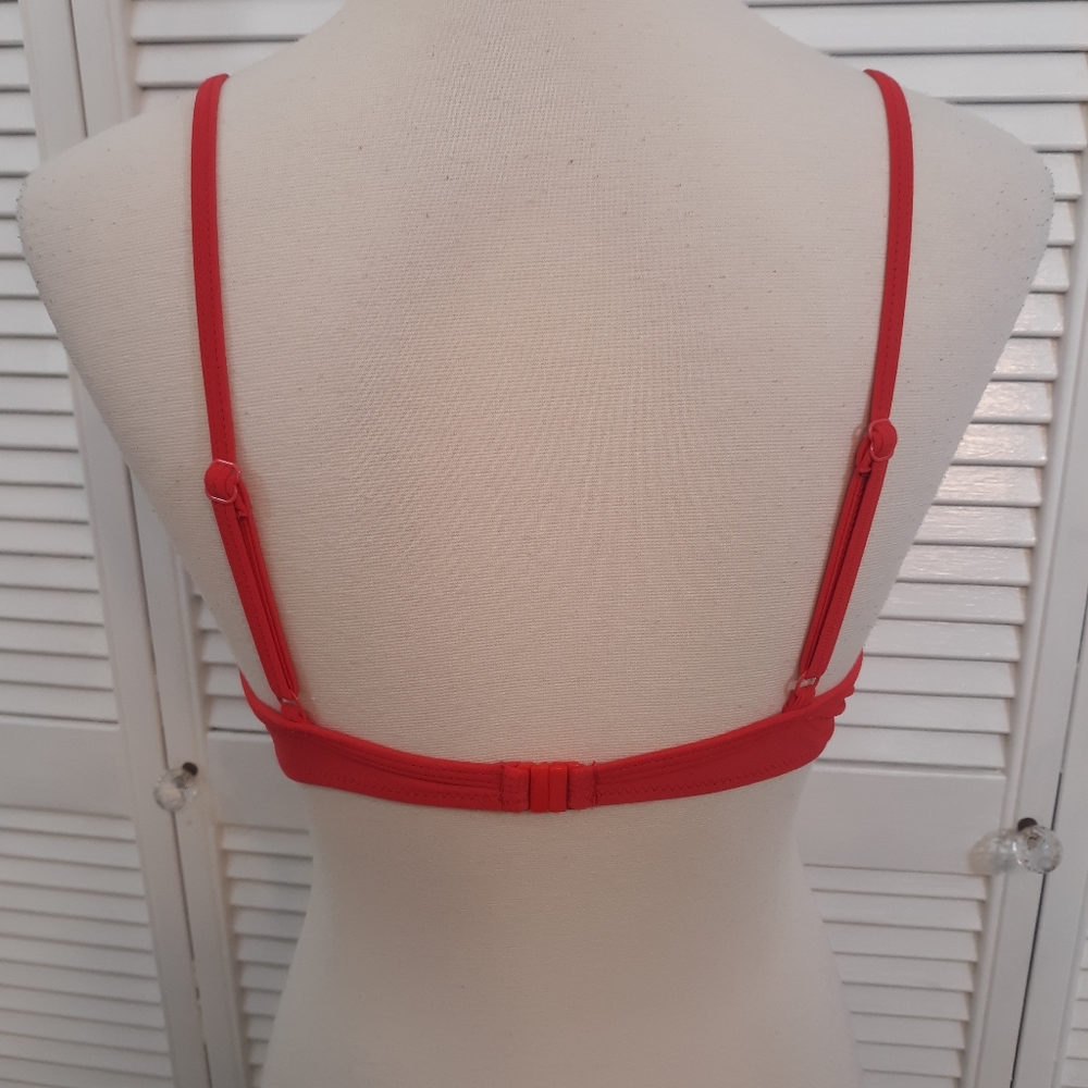 ASOS ruffle red bikini swim top NWOT 36B *A1 - Picture 5 of 6